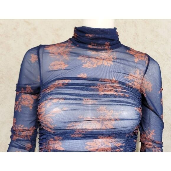 NWT - Free People Intimately Sheer Navy Body Suit - Size XS - Picture 5 of 10